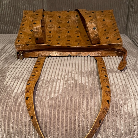 MCM Cognac Visetos Tote Bag - Picture 10 of 16